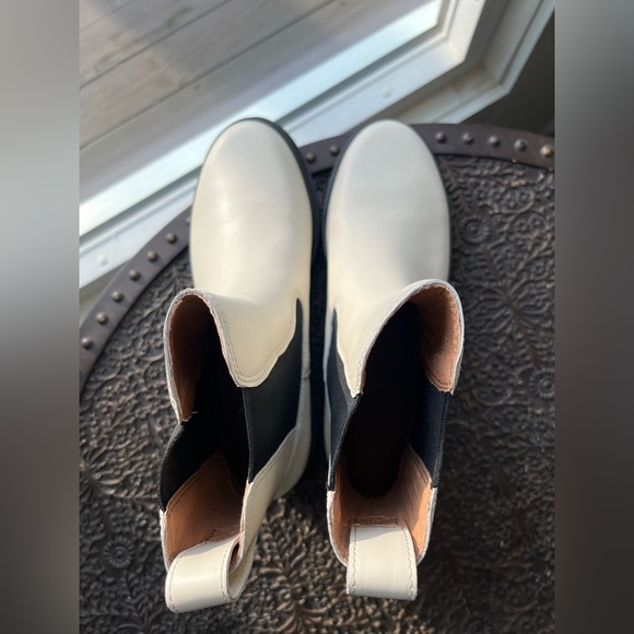 🖤MADEWELL WYCKOFF CHELSEA LUG SOLE LEATHER BOOTS PALE PARCHMENT 8 - Picture 11 of 12